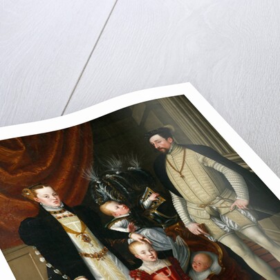 Holy Roman Emperor Maximilian II of Austria and his wife Infanta Maria of Spain with the by Giuseppe Arcimboldo