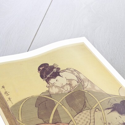 Mother Nursing Baby under Mosquito Net, c. 1795 by Kitagawa Utamaro