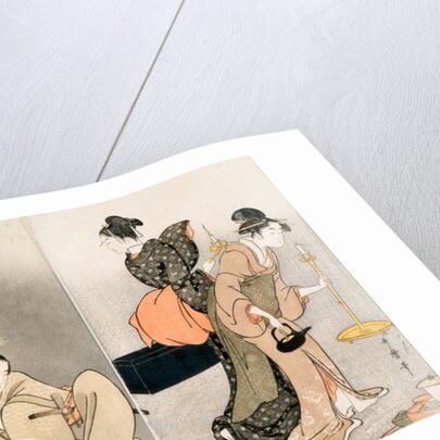 Double pillow. Triptych, ca 1794 by Kitagawa Utamaro