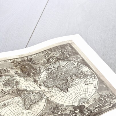 Double hemisphere map of the World, 1713 by Vasily Anufrievich Kiprianov