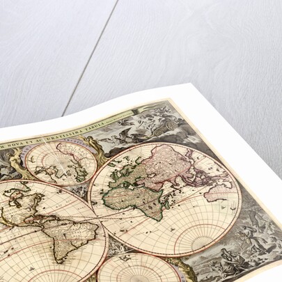 Orbis terrarum nova et accuratissima tabula, ca 1690 by Nicolaes Visscher