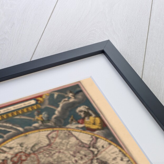 Double hemisphere map of the World, 1662 by Joan Blaeu