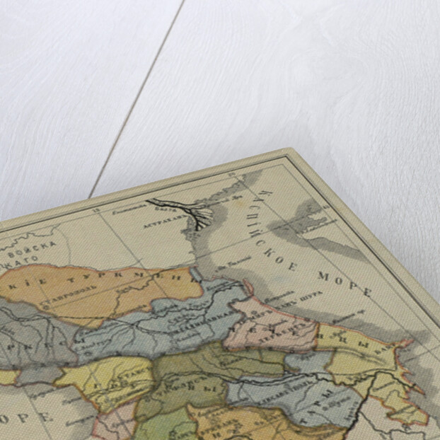 Map of the Caucasus Krai, Mid of the 19th cen by Anonymous