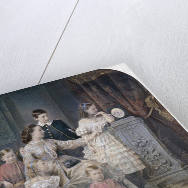 Portrait of Grand Duchess Alexandra Iosifovna of Saxe-Altenburg with children by Anonymous