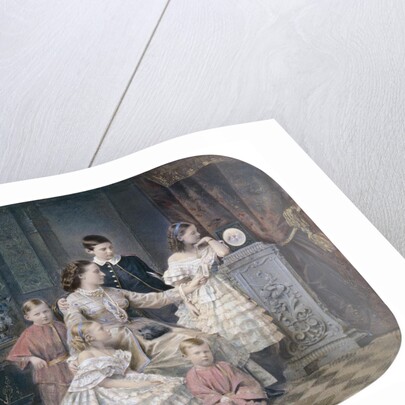 Portrait of Grand Duchess Alexandra Iosifovna of Saxe-Altenburg with children by Anonymous
