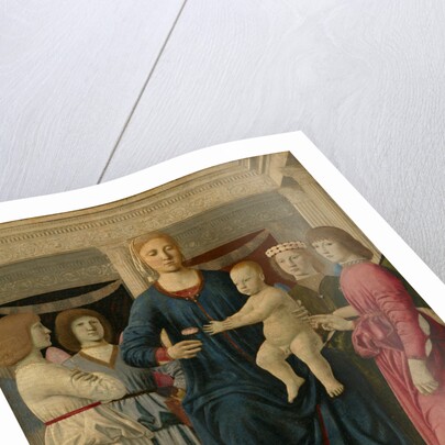 Virgin and Child Enthroned With Four Angels by Anonymous