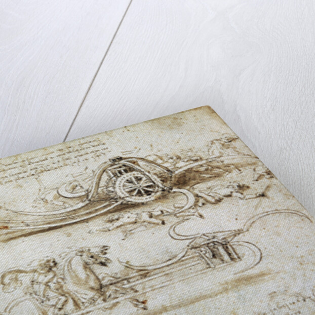 Study of a scythed chariot by Anonymous