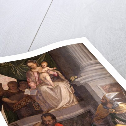 Madonna Enthroned with Child, St John the Baptist, St Louis of Toulouse and Donors by Anonymous