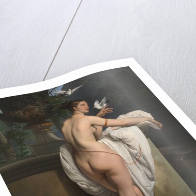 Venus Playing with Two Doves (Portrait of the Ballerina Carlotta Chabert) by Anonymous