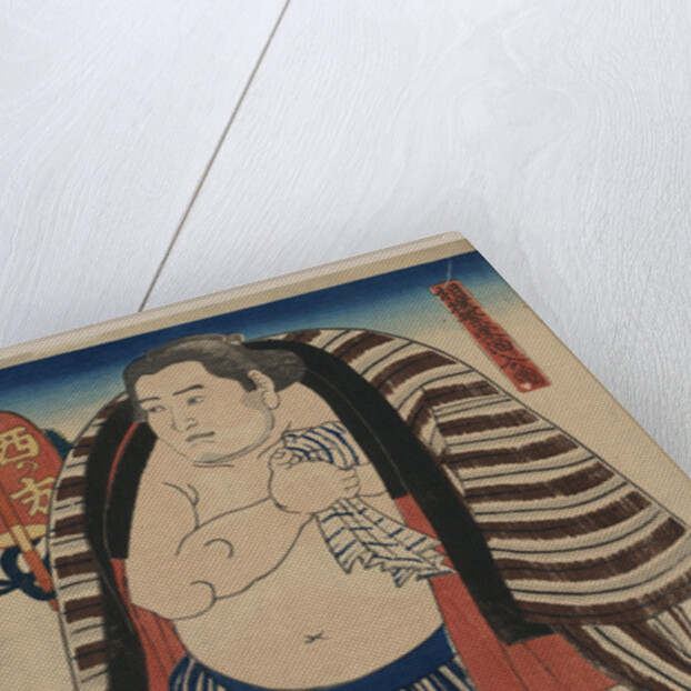 The sumo wrestler Kagamiiwa of the West Side by Anonymous