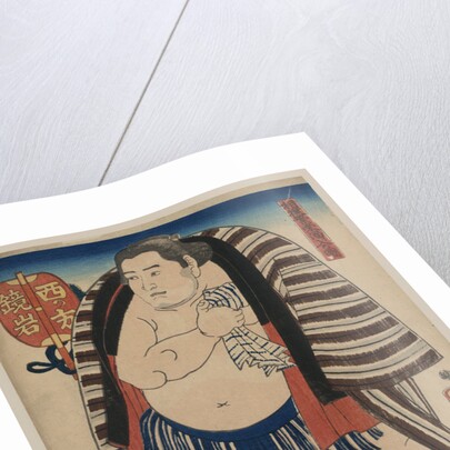 The sumo wrestler Kagamiiwa of the West Side by Anonymous