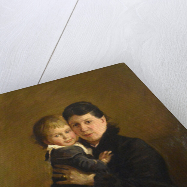 Portrait of Countess Sophia Andreevna Tolstaya, with Daughter Alexandra by Anonymous