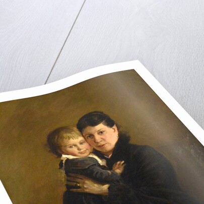 Portrait of Countess Sophia Andreevna Tolstaya, with Daughter Alexandra by Anonymous