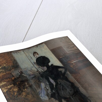 Woman in Black who Watches the Pastel of Signora Emiliana Concha de Ossa by Anonymous