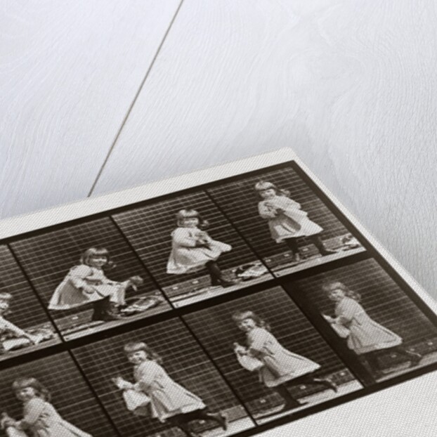 Child playing with doll, Plate 481 from Animal Locomotion, 1887 by Anonymous