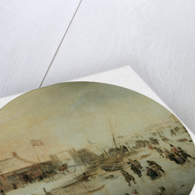 Winter landscape with skaters by Anonymous