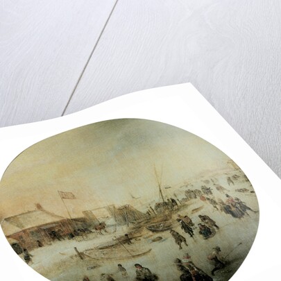 Winter landscape with skaters by Anonymous