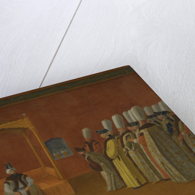 Sultan Ahmed III Receiving a European Ambassadorial Delegation at the Topkapi Palace by Anonymous