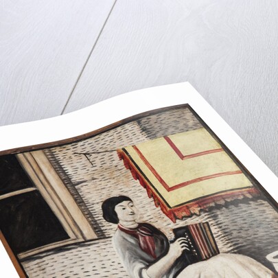 Sona Gorashvili Playing Accordion by Anonymous