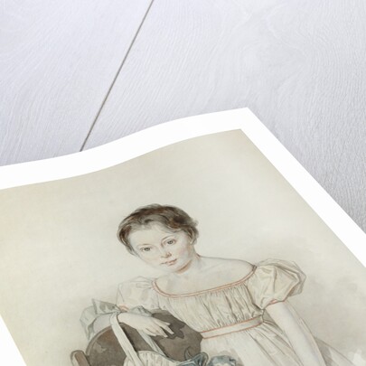 Portrait of a Girl With Hat In Her Hand by Anonymous
