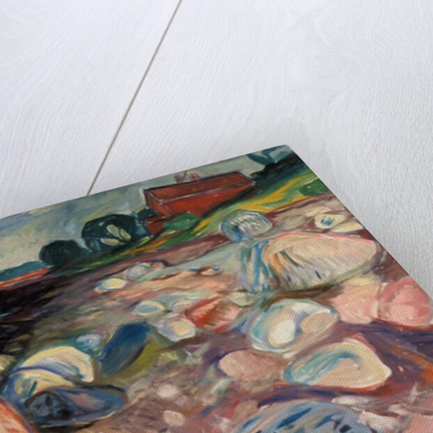 Shore with Red House by Anonymous