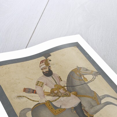 Portrait of Karim Khan Zand on horseback by Anonymous