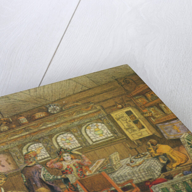 Gornitsa (living chamber) in an Old Russian House of the 16th-17th century by Anonymous