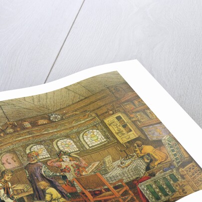 Gornitsa (living chamber) in an Old Russian House of the 16th-17th century by Anonymous