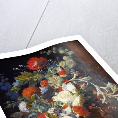 Bouquet of Flowers at a Column by Anonymous