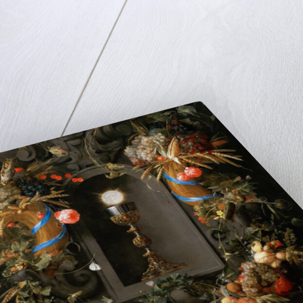 Eucharist in Fruit Wreath by Anonymous