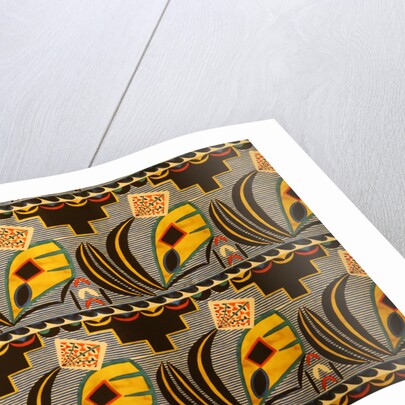 Textile design with American Indian motifs, ca 1923 by Anonymous