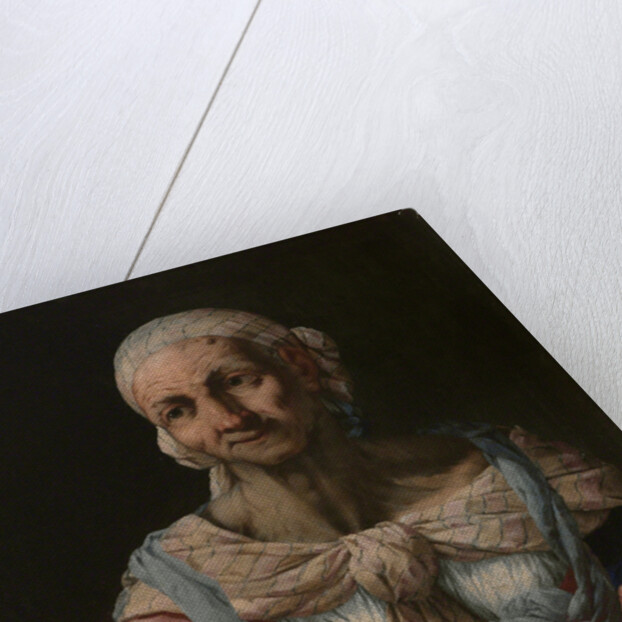 Old Woman with a Pearl Necklace and Letter (Vanitas), ca 1663 by Anonymous