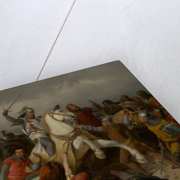 John of Bohemia in the Battle of Crécy, 1860 by Anonymous