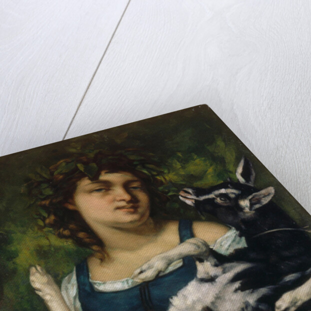 The Village Girl with a Goatling (La villageoise au chevreau), 1860 by Anonymous
