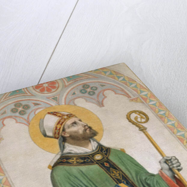 Saint Rupert of Salzburg. Cardboard for the windows of the Chapel of St. Ferdinand, 1842 by Anonymous