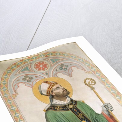 Saint Rupert of Salzburg. Cardboard for the windows of the Chapel of St. Ferdinand, 1842 by Anonymous