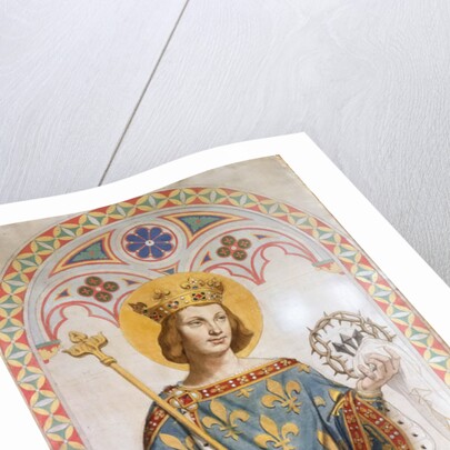 Saint Louis IX of France. Cardboard for the windows of the Chapel of St. Ferdinand, 1842 by Anonymous