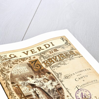 Cover of the vocal score of opera La Traviata by Giuseppe Verdi, 1853 by Anonymous