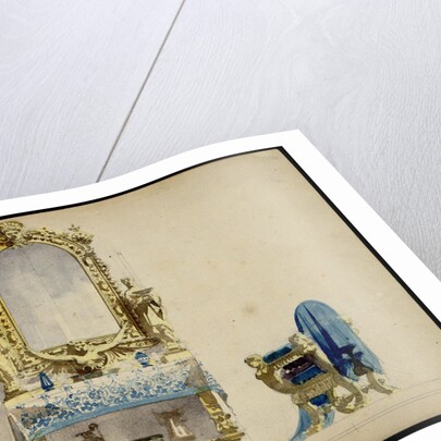 Vanity table, Desdemonas room. Set design for opera Otello by Giuseppe Verdi, world premiere, La Sc by Anonymous