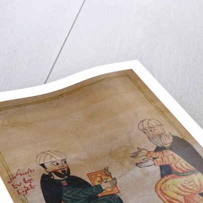 The Teaching in an Armenian primary school. Detail of a miniature from Mashtots Matenadaran, 1417 by Anonymous