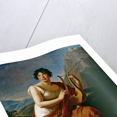 Portrait of the author Baronne Anne Louise Germaine de Staël as Corinne on Cape Misenum, by Anonymous