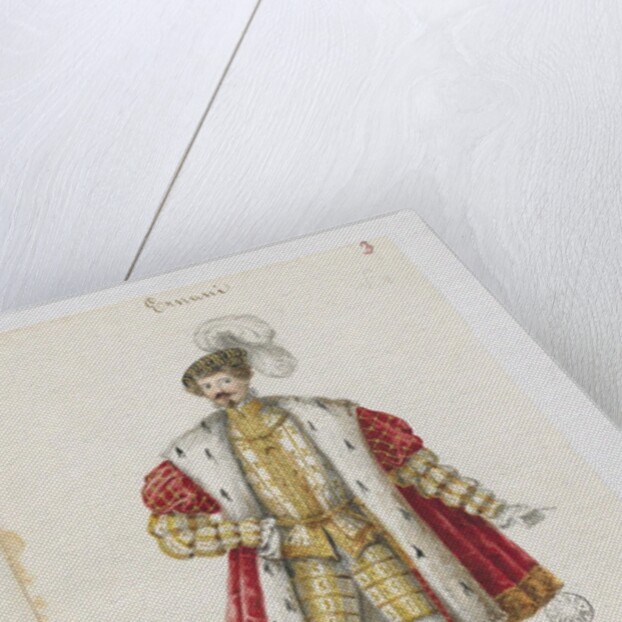 Don Carlos. Costume design for the opera Ernani by Giuseppe Verdi, 1845 by Anonymous