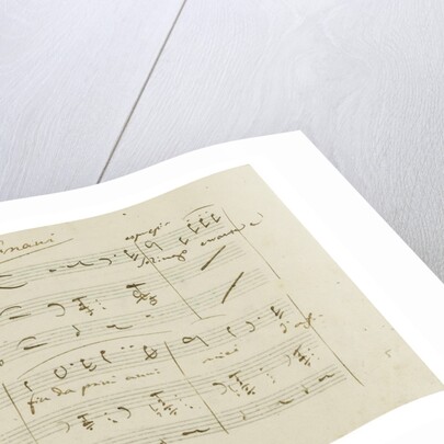 The autograph manuscript: Opera Ernani, final aria Solingo, errante e misero, Early 1840s by Anonymous