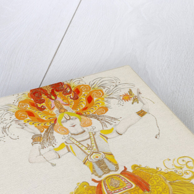 Costume design for the ballet The Firebird (Loiseau de feu) by I. Stravinsky, 1922 by Anonymous