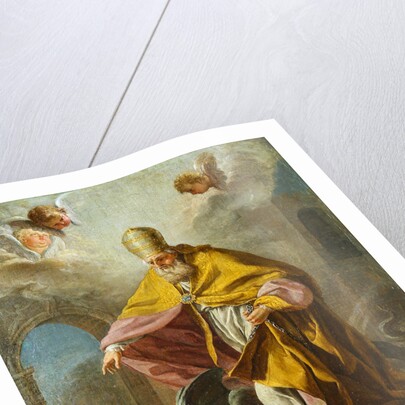 Pope Sylvester I slaying a dragon, 18th century by Anonymous