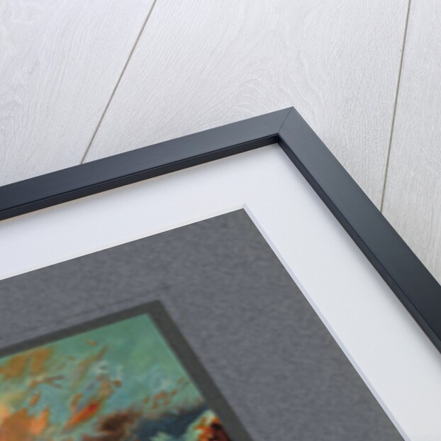 Valhalla on fire. Stage design for the opera Twilight of the Gods by Richard Wagner, 1896 by Anonymous