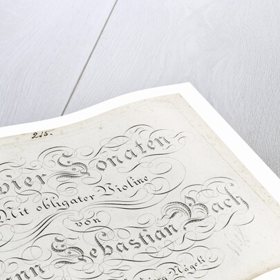 Title page of the six sonatas for violin and obbligato harpsichord, Between 1800 and 1805 by Anonymous