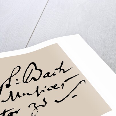 Signature of Johann Sebastian Bach by Anonymous