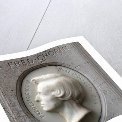 Portrait relief of Frédéric Chopin in the Père-Lachaise Cemetery, 1849 by Anonymous