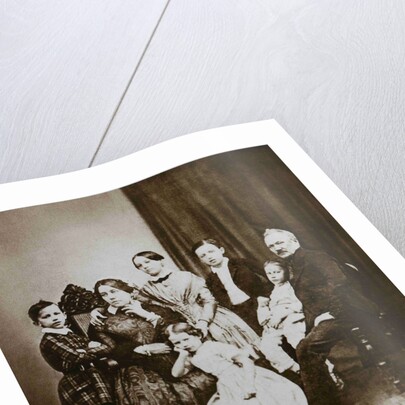 The Tchaikovsky family. Left to right: Pyotr, Alexandra Andreyevna, Alexandra, Zinaida, Nikolai, Ipp by Anonymous